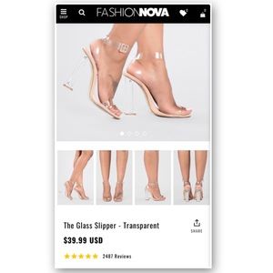 Clear Strappy Heels - NWT
